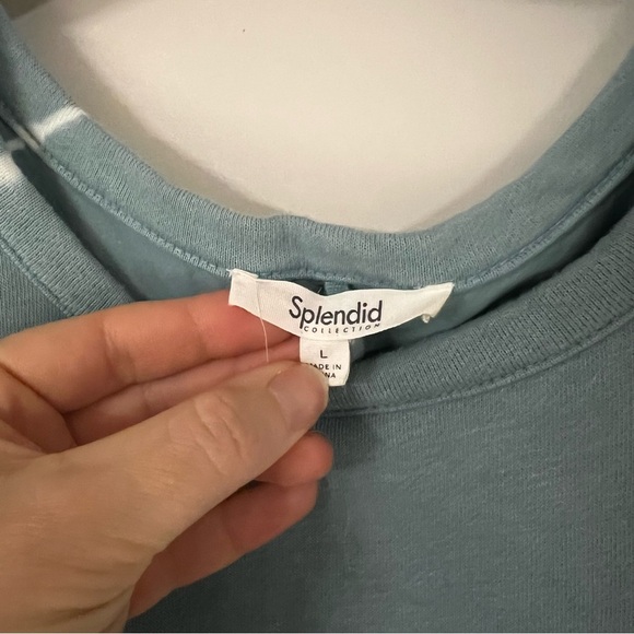 Splendid Celeste midi shift dress in blue and white tie dye - Picture 5 of 5